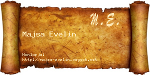 Majsa Evelin névjegykártya